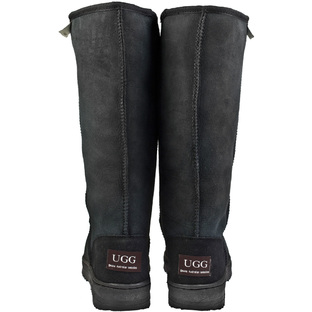 Premium Long Ugg Boot [Colour: Black] [Size: 46]