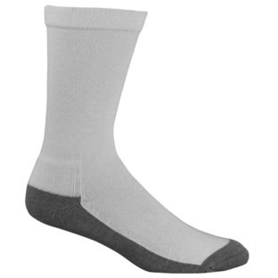 Mens Bamboo White/Grey Charcoal Health Socks [Size: 14 - 18]