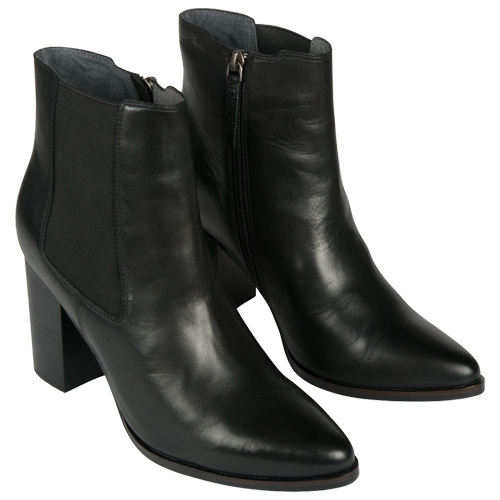 FRANKiE4 | NAOMi | Black | Women's Leather Heeled Ankle Boots ...