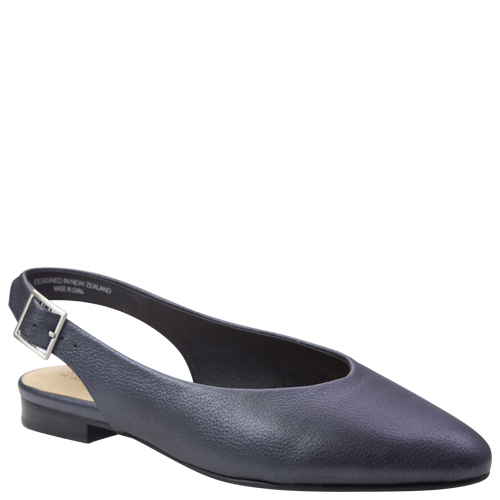 Ziera | Lisa | Navy | Women's Slingback Flats | Rosenberg Shoes | Large ...