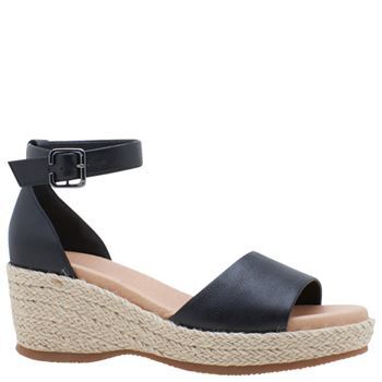 Hush Puppies | Abella | Black | Women's Espadrille Wedges | Rosenberg ...