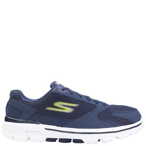 Skechers | Go Walk 3 Revolve | Navy Lime | Shoes | Large Size