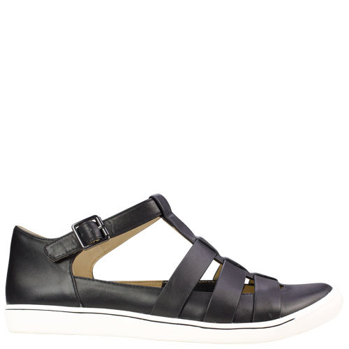 Ziera | Dior | Black | Women's T-Bar sandals | Rosenberg Shoes | Large Size