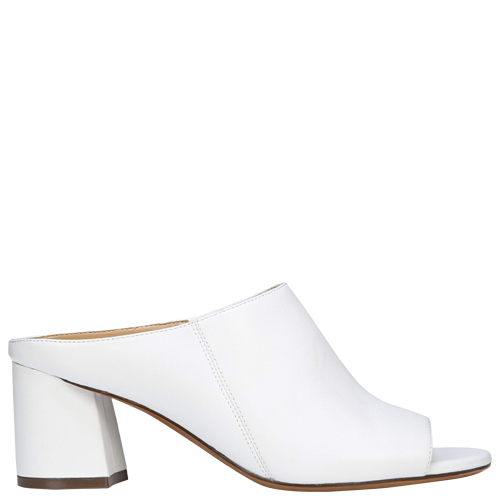 Naturalizer | Cyprine | White | Women's Heeled Mules | Rosenberg Shoes ...