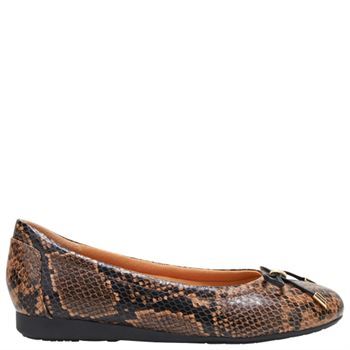 Hush Puppies | The Ballet | Brown Snake | Women's Ballet Flats ...