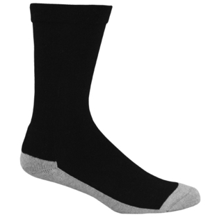 Mens Bamboo Black/Grey Charcoal Health Socks  [Size: 14 - 18]