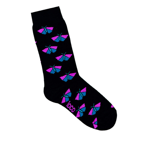 Womens Butterfly Socks [Size: 8 - 12]