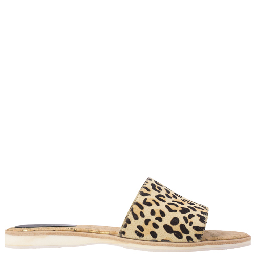 Sandal Slide [Colour: Camel Leopard] [Size: 42]