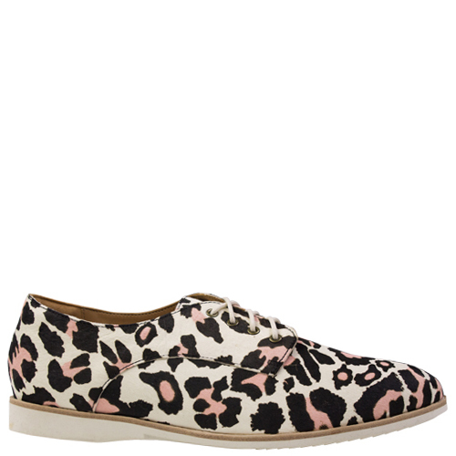 Derby [Colour: Off White/Pink Leopard] [Size: 42]
