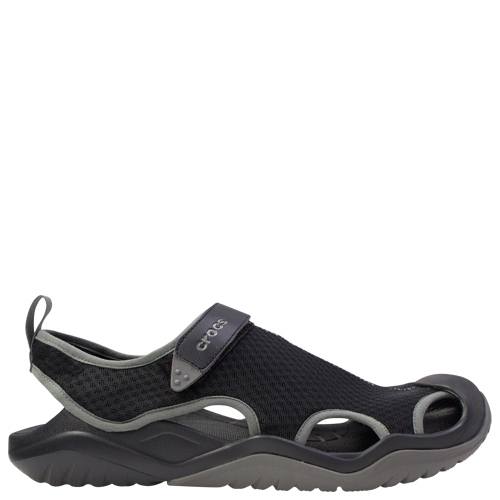 Crocs | Swiftwater Mesh Deck Sandal | Black | Men's Sandals | Rosenberg ...