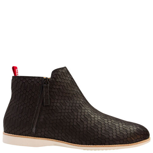 Side Zip Boot [Colour: Black Geo] [Size: 42]