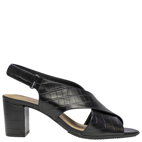 Laila [Colour: Black Croc] [Size: 10]