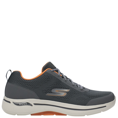 Go Walk Arch Fit | Idyllic [Colour: Charcoal/Orange] [Size: 13] 