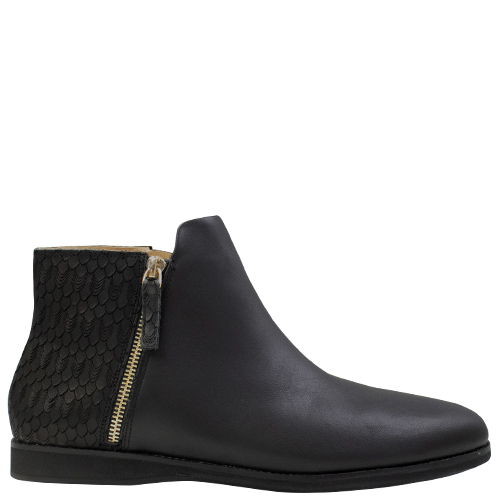 Side Zip Boot [Colour: Black/Geo] [Size: 42]