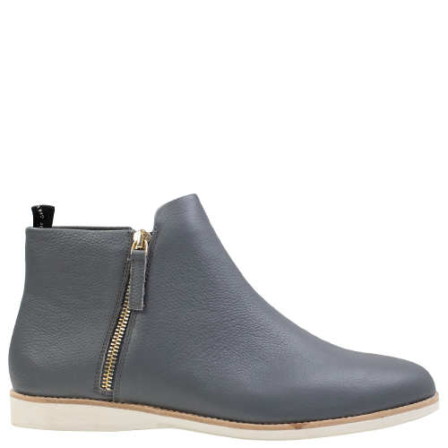 Side Zip Boot [Colour: Charcoal] [Size: 42]