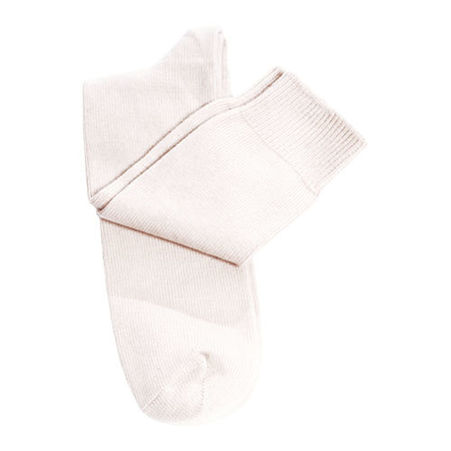 Mens White Cotton Supersize Socks [Size: 17 - 21]